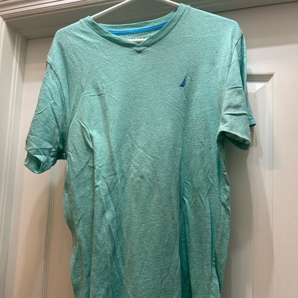 Nautica Aqua Short Sleeve Tee Classic Crew Neck Boys